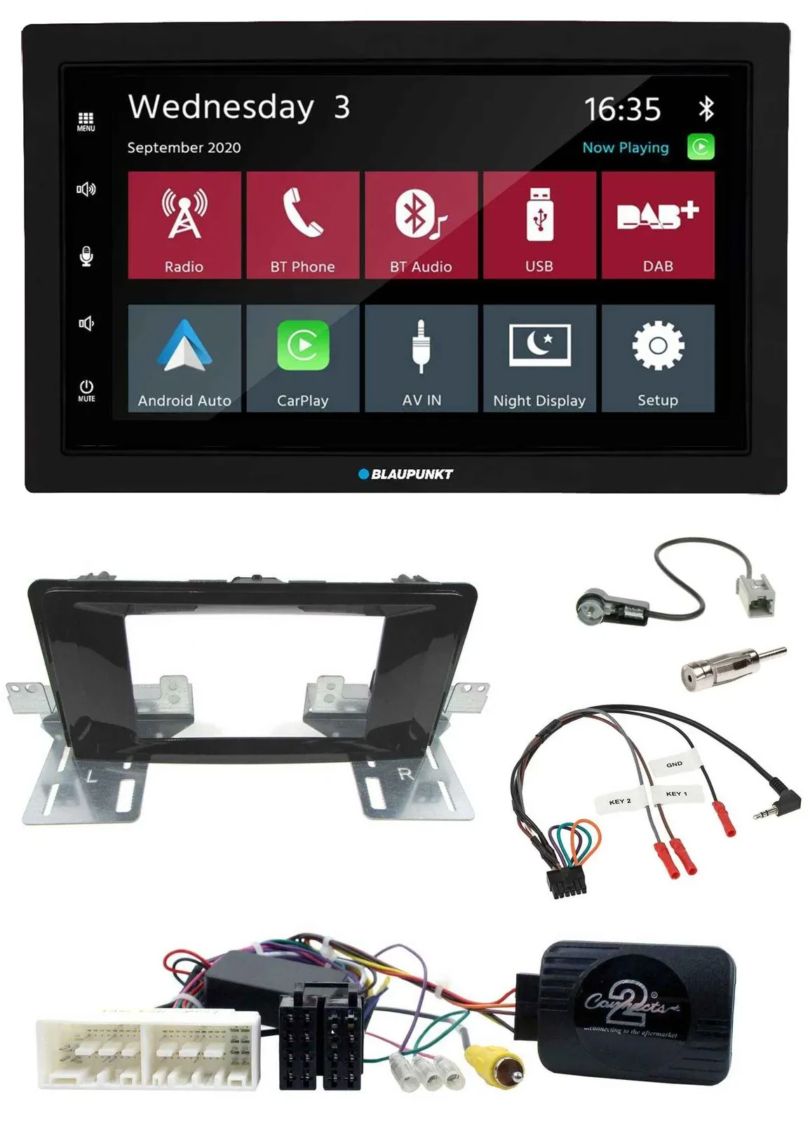 Blaupunkt DAB Bluetooth USB Lenkrad 2DIN Autoradio für Hyundai H 350 ab 2016