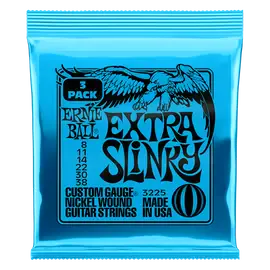 Струны для электрогитары ERNIE BALL 3225 Nickel Slinky Extra 3 Pack 8-38