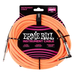 Инструментальный кабель Ernie Ball 6067 7.5м Braided Neon Orange