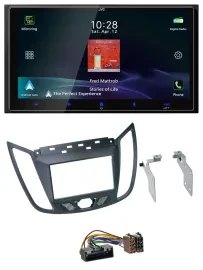 JVC USB Bluetooth 2DIN DAB MP3 Autoradio für Ford C-Max (ab 10) grau