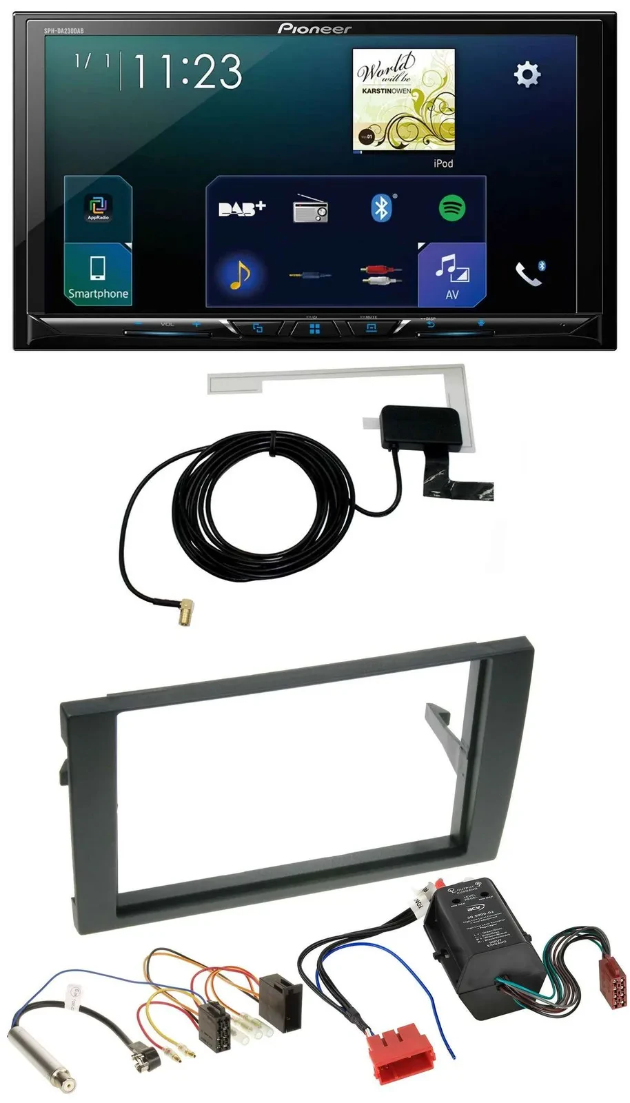 Pioneer 2DIN DAB USB MP3 Bluetooth Autoradio für Audi A4 B6 B7 00-08 Bose Aktivs