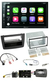 Автомагнитола Pioneer 2DIN, DVD, DAB, Bluetooth, USB, для Alfa Romeo Mito (2014–2018), черная