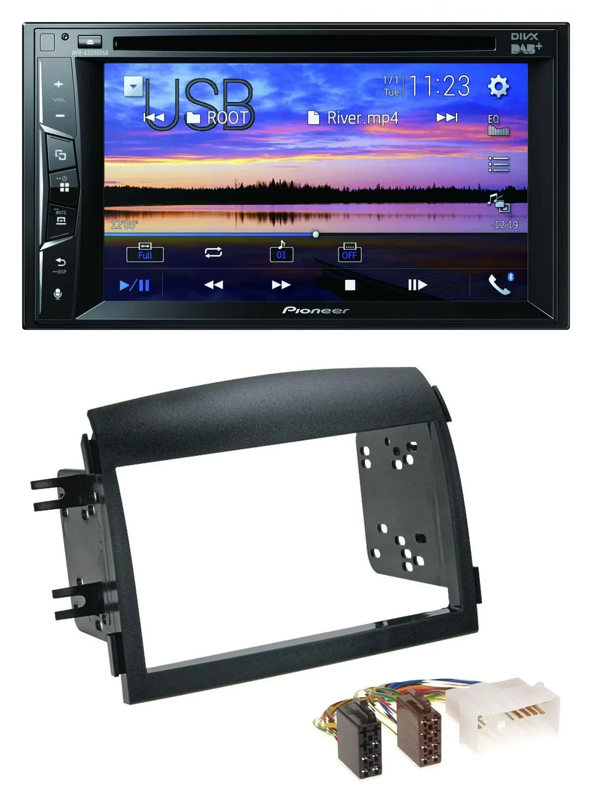 Pioneer Bluetooth 2DIN USB DVD DAB MP3 Autoradio für Hyundai Sonata NF 2005-2008