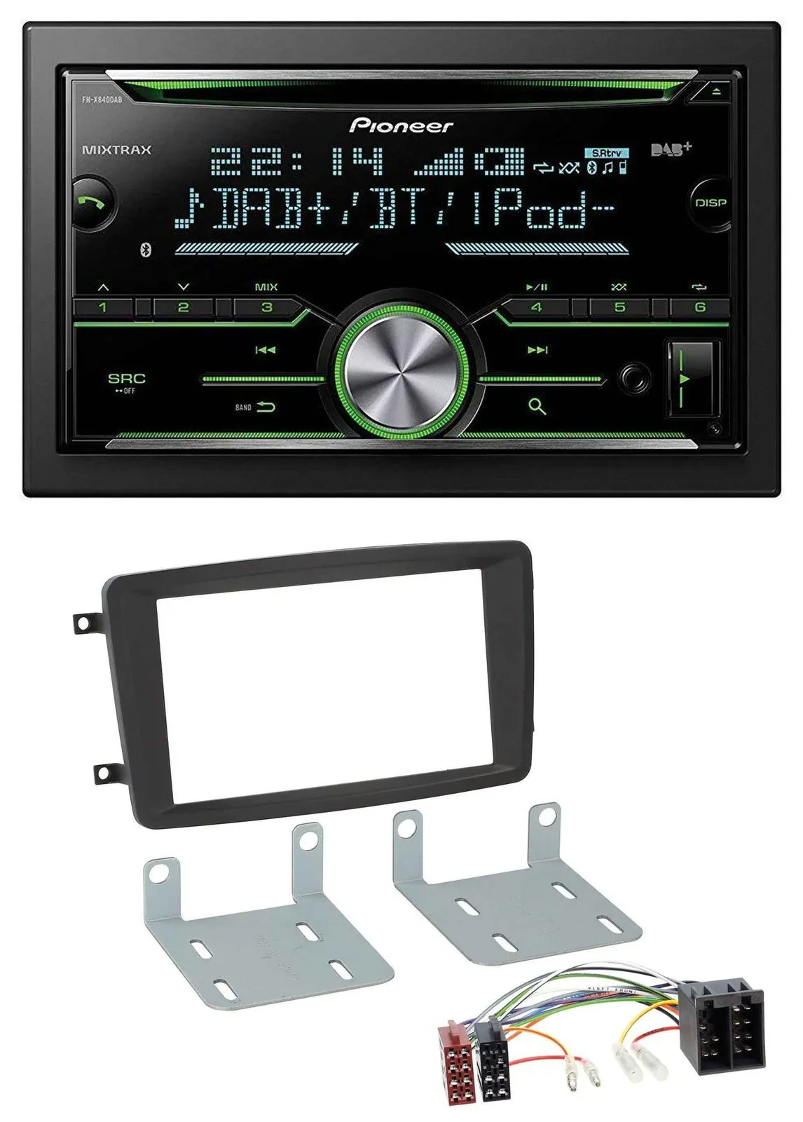 Pioneer Bluetooth MP3 DAB 2DIN USB CD Autoradio für Mercedes C-Klasse CLK Viano
