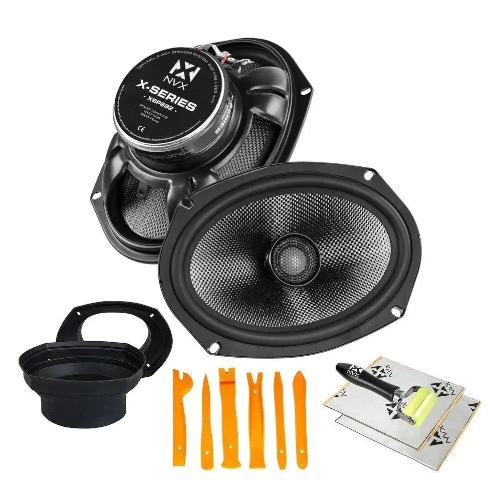 Автомобильные колонки NVX XSP692 6"x9" 2‑полосные коаксиальные 300W (набор) с комплектом установки NVX