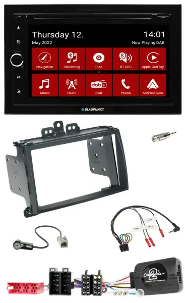 Blaupunkt 2DIN Lenkrad Bluetooth USB TMC DAB Navigation für Hyundai i20 09-12 sc