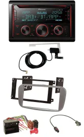 Автомагнитола Pioneer 2DIN MP3 DAB USB CD Bluetooth для Ford Mondeo (2007–2014), S-Max, серебристая