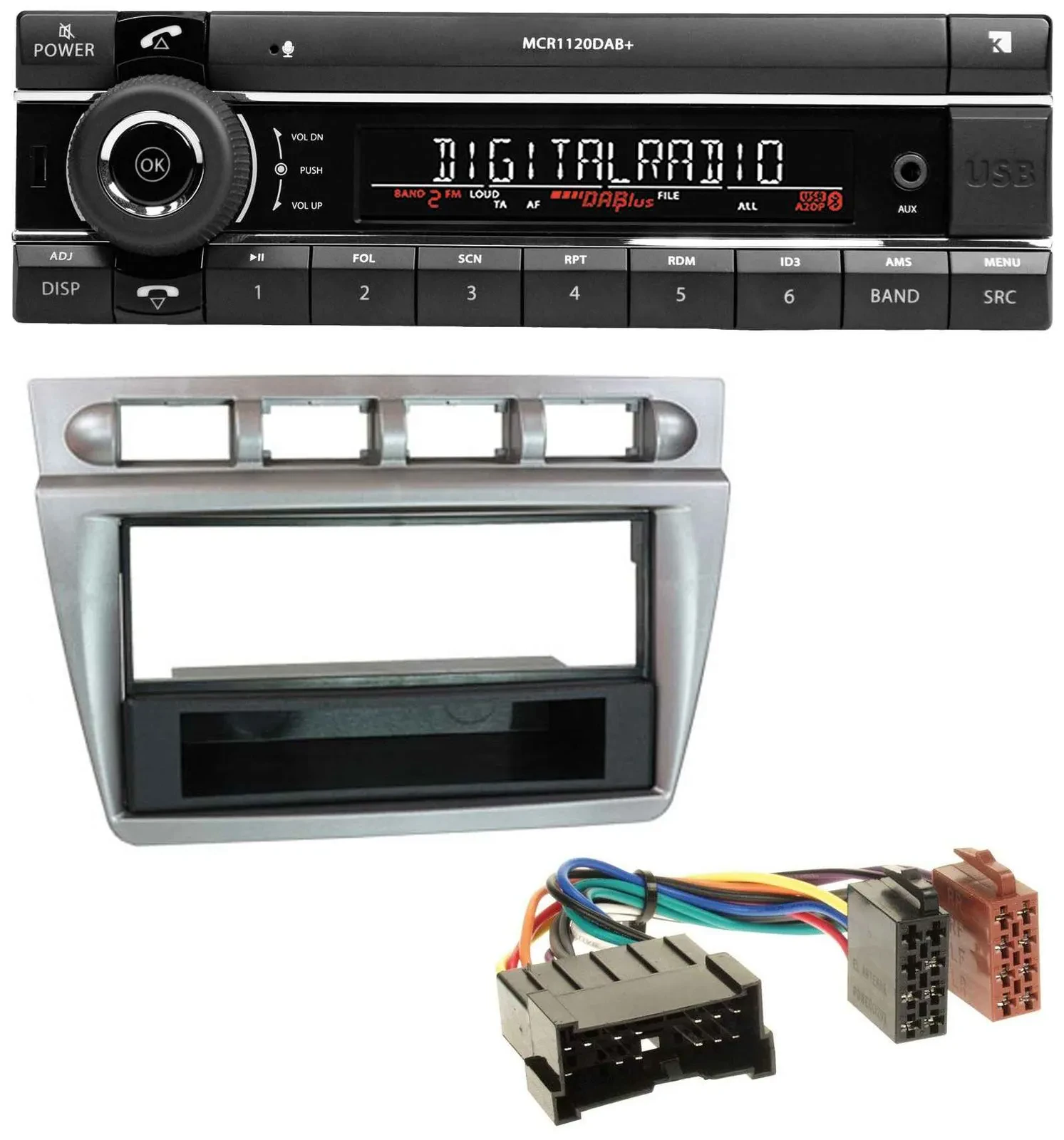Kienzle Bluetooth MP3 USB DAB Autoradio für Kia Picanto (2004-2007)