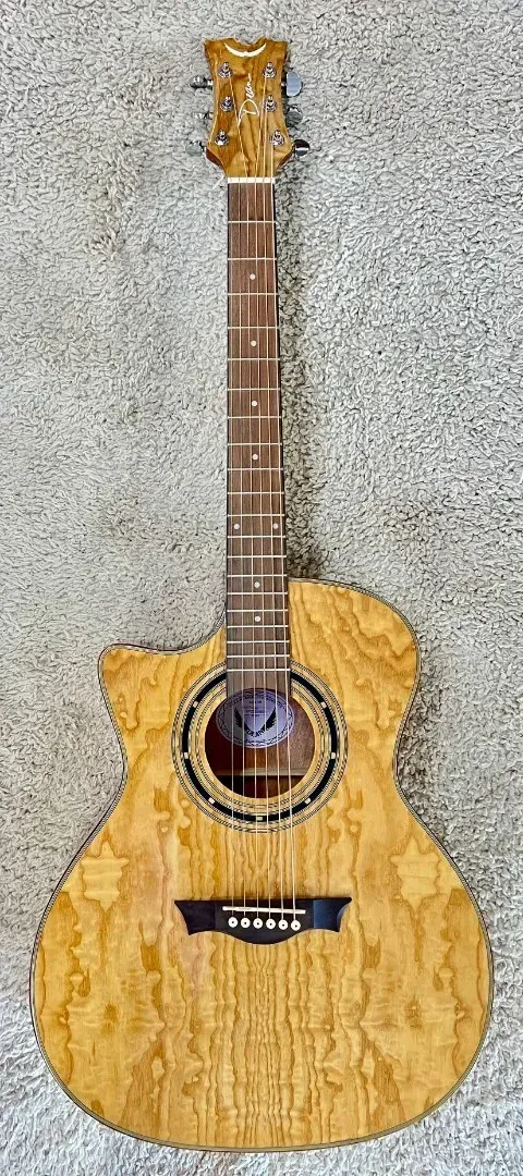 Dean EQAL GN Exotica Quilt Ash LEFTY Acoustic-Electric Guitar in Natural Finish