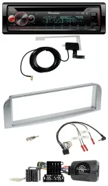 Автомагнитола Pioneer DAB, CD, USB, Bluetooth для Alfa Romeo GT/147 (2007–2010), серебристая