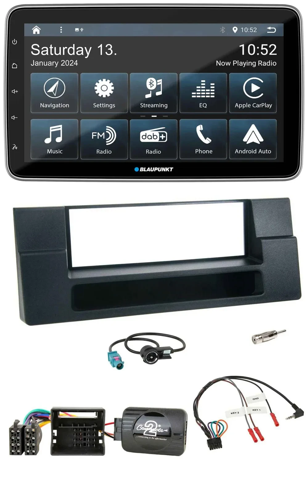 Автомагнитола для BMW 5 серии E39 и X5 Blaupunkt USB, DAB, SD, Bluetooth, Quadlock, поддержка кнопок на руле