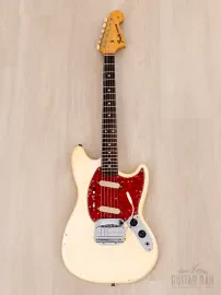 Электрогитара Fender Mustang SS Olympic White w/case USA 1966