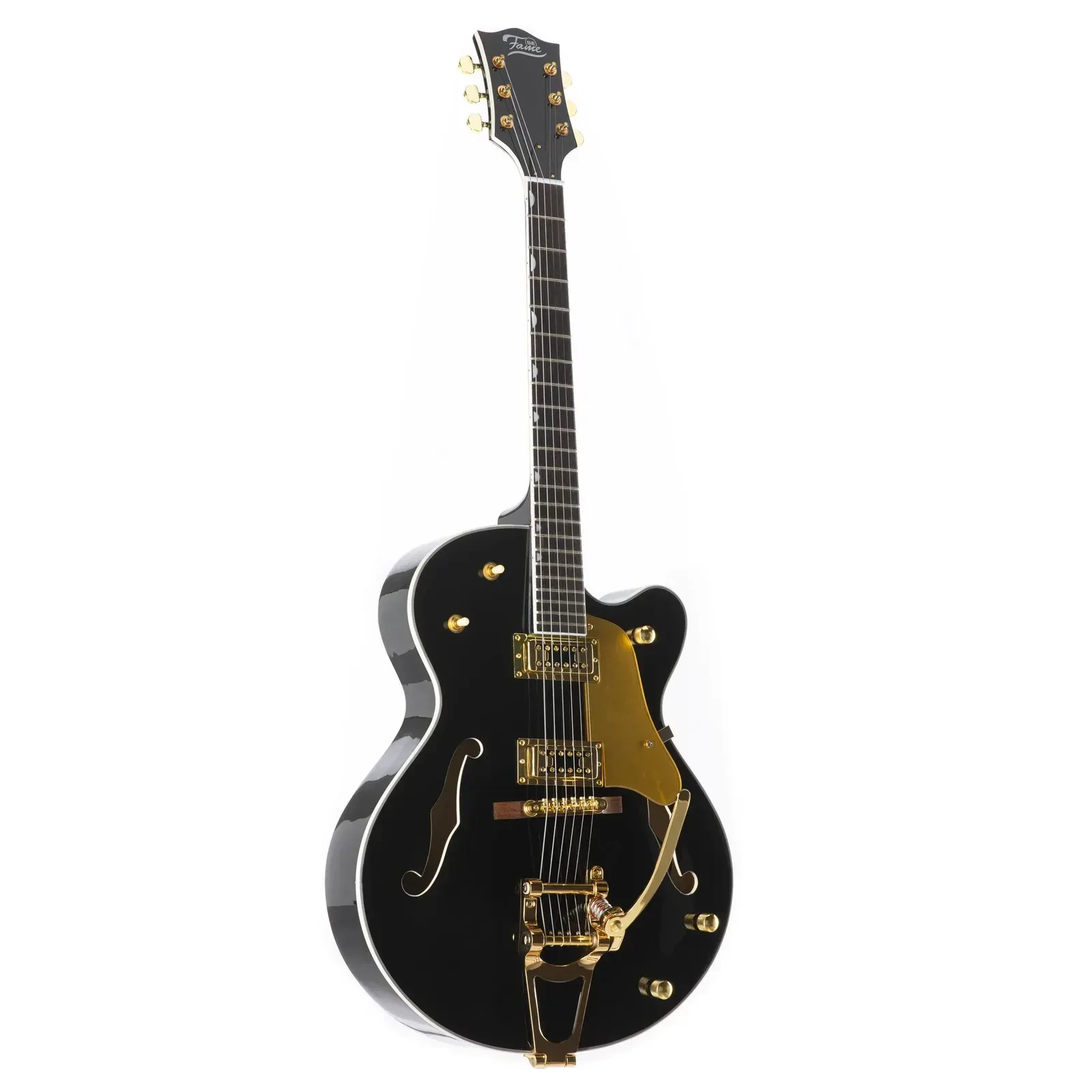 Полуакустическая гитара Fame Audio SE Big Boy Hollow Body, Tron Humbucker, Bigsby Vibrato, золотая фурнитура