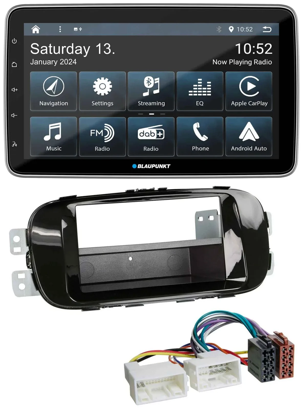 Blaupunkt USB DAB SD MP3 Bluetooth Autoradio für Kia Soul PS ab 14 piano-schwarz