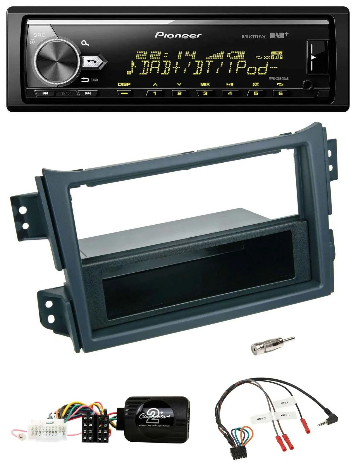 Pioneer Bluetooth USB DAB Lenkrad Autoradio für Opel Agila B Suzuki Splash 2008-
