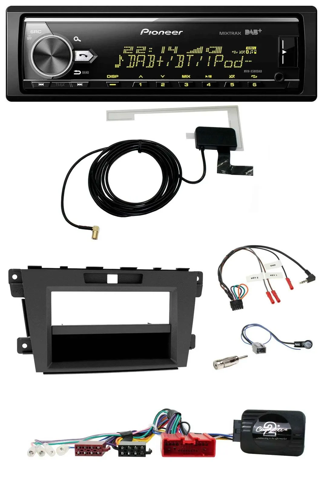 Pioneer Bluetooth DAB USB Lenkrad Autoradio für Mazda CX-7 2009-2013