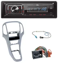JBL SD AUX MP3 USB Bluetooth Autoradio für Opel Astra J ab 2009 Platin silber