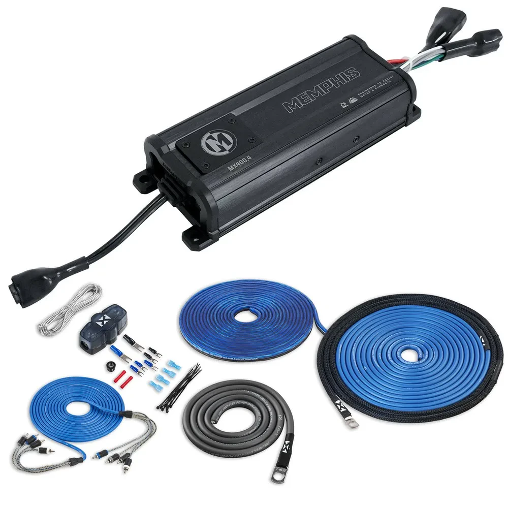 Усилитель мощности для лодок Memphis MX400.4 MX-Series 4-Channel (набор)