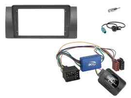 Einbauset Lenkradadapter für 9 Zoll Autoradio für BMW X5 2000-2003 Aktiv 17 Pin