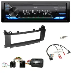 Автомагнитола JVC Bluetooth DAB USB для Mercedes A-Class/B-Class (2005–2011) с поддержкой кнопок на руле