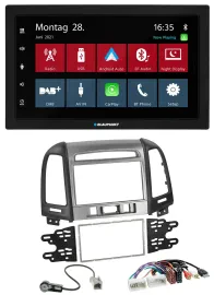Blaupunkt MP3 Bluetooth DAB 2DIN USB Autoradio für Hyundai Santa Fe USB AUX 3 Sc