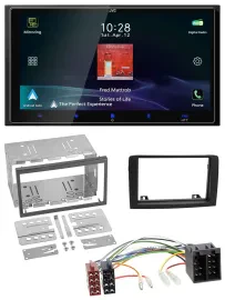 JVC USB Bluetooth 2DIN DAB MP3 Autoradio für Fiat Idea ab 05 schwarz