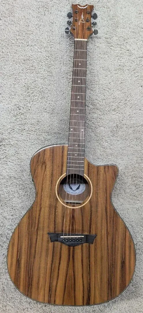 Dean AX E KOA Acoustic-Electric Cutaway Guitar, Natural Koa Exotic Guitar