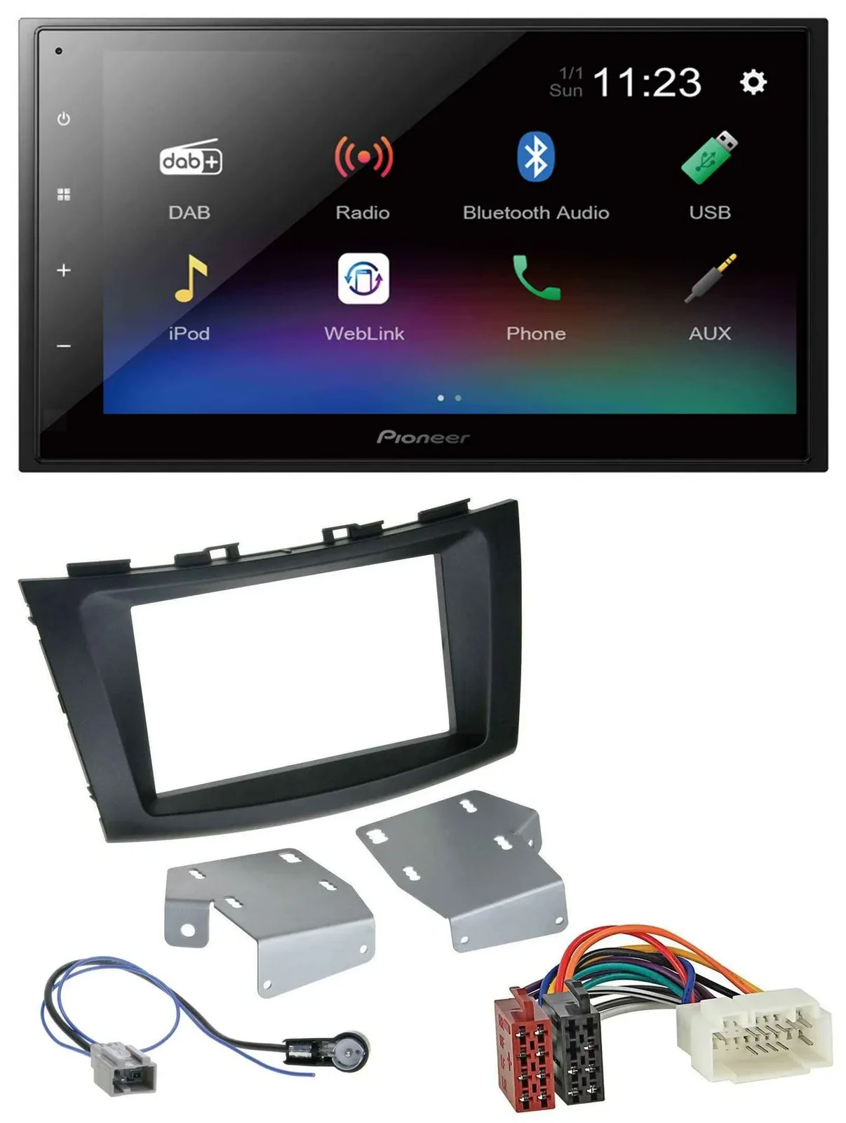 Автомагнитола для Suzuki Swift (с 2010) Pioneer 2-DIN, USB, Bluetooth, DAB, MP3