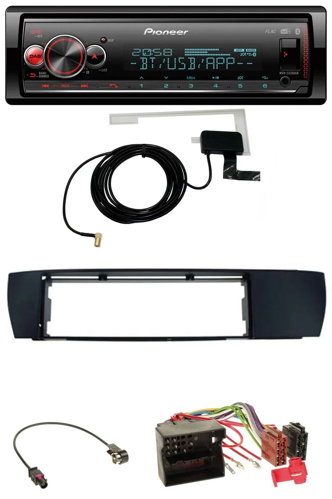 Автомагнитола для BMW X3 (E83 2004–2010) Pioneer Bluetooth, DAB, USB, MP3