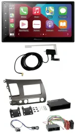 Автомагнитола Pioneer 2 DIN, USB, Bluetooth, DAB, MP3 для Honda Civic Hybrid FD3 (2006–2010)