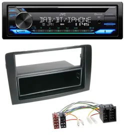 JVC Bluetooth MP3 USB DAB CD Autoradio für Fiat Idea (350 03-11) schwarz