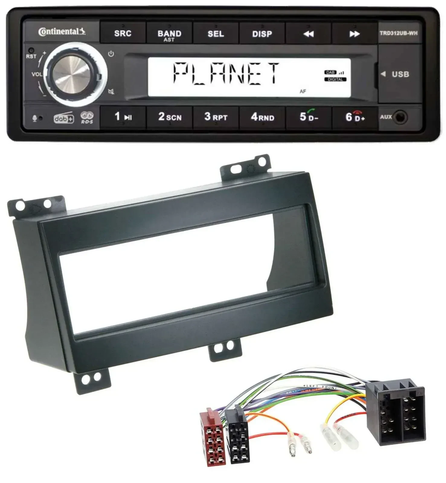 Continental USB 1DIN AUX DAB MP3 Autoradio für Kia Ceed (2007-2009)