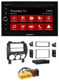 Blaupunkt MP3 DVD Bluetooth DAB 2DIN USB Autoradio für Mazda 2 (ab 2007)