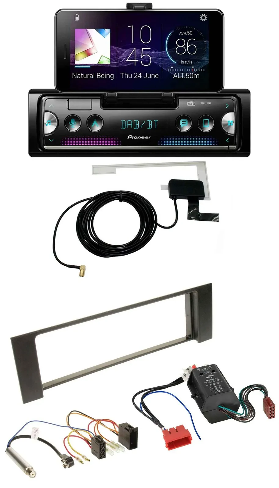 Pioneer DAB Bluetooth MP3 USB Autoradio für Audi A4 B6 00-04 Bose Aktivsystem Mi