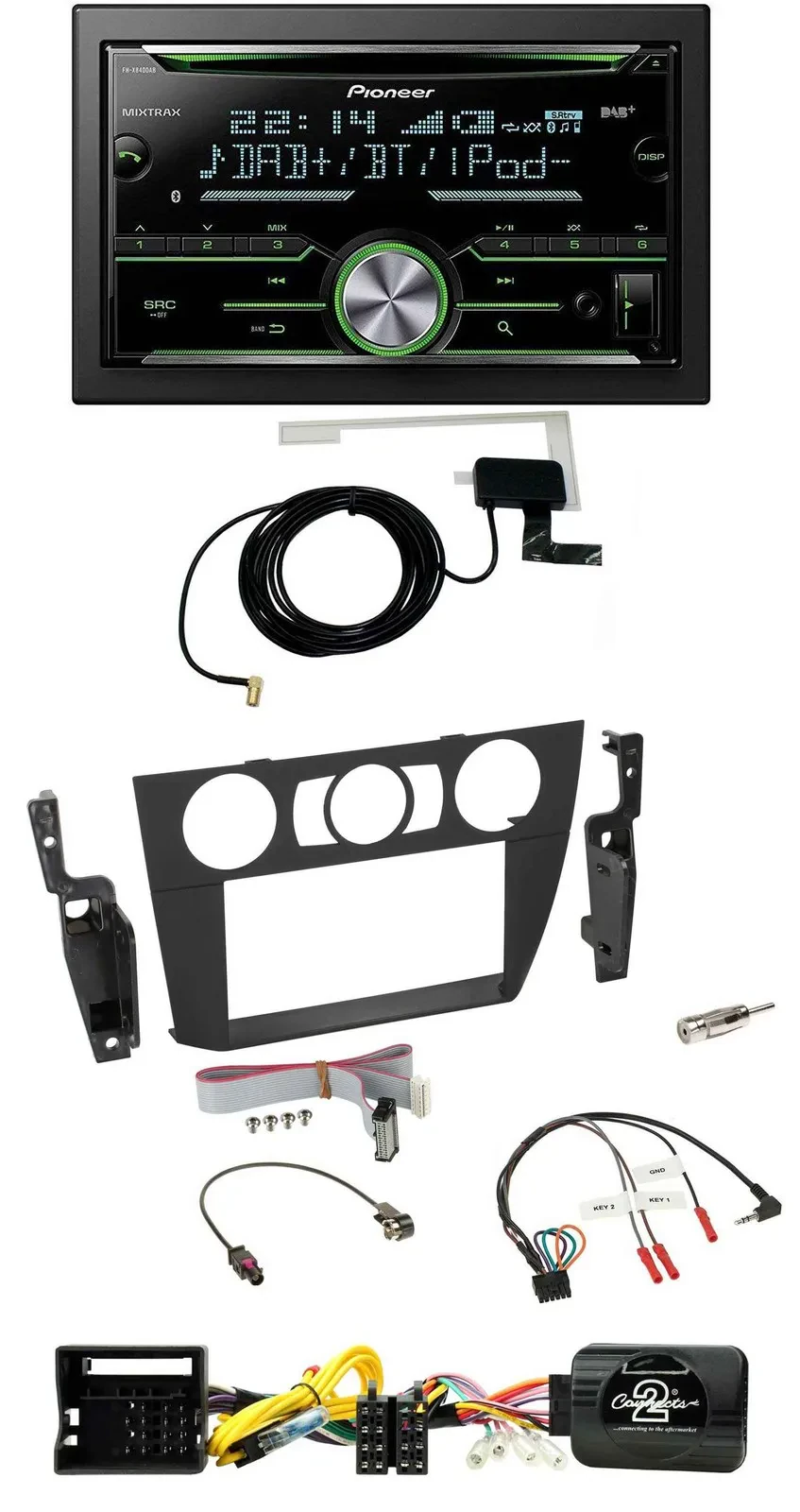 Pioneer CD USB Lenkrad Bluetooth 2DIN DAB Autoradio für BMW 3-er 2005-2013 man.