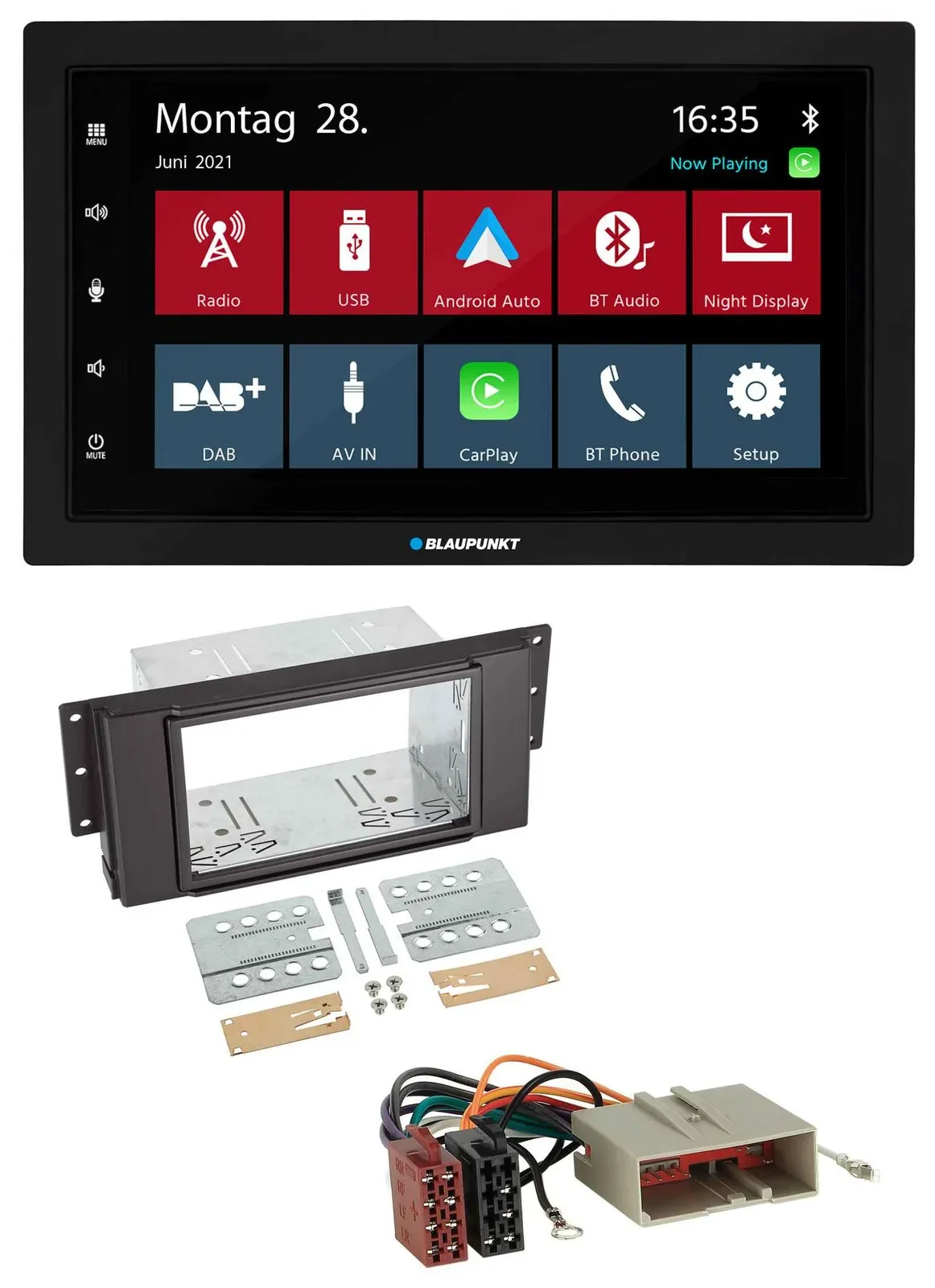 Blaupunkt MP3 Bluetooth DAB 2DIN USB Autoradio für LandRover Freelander 06
