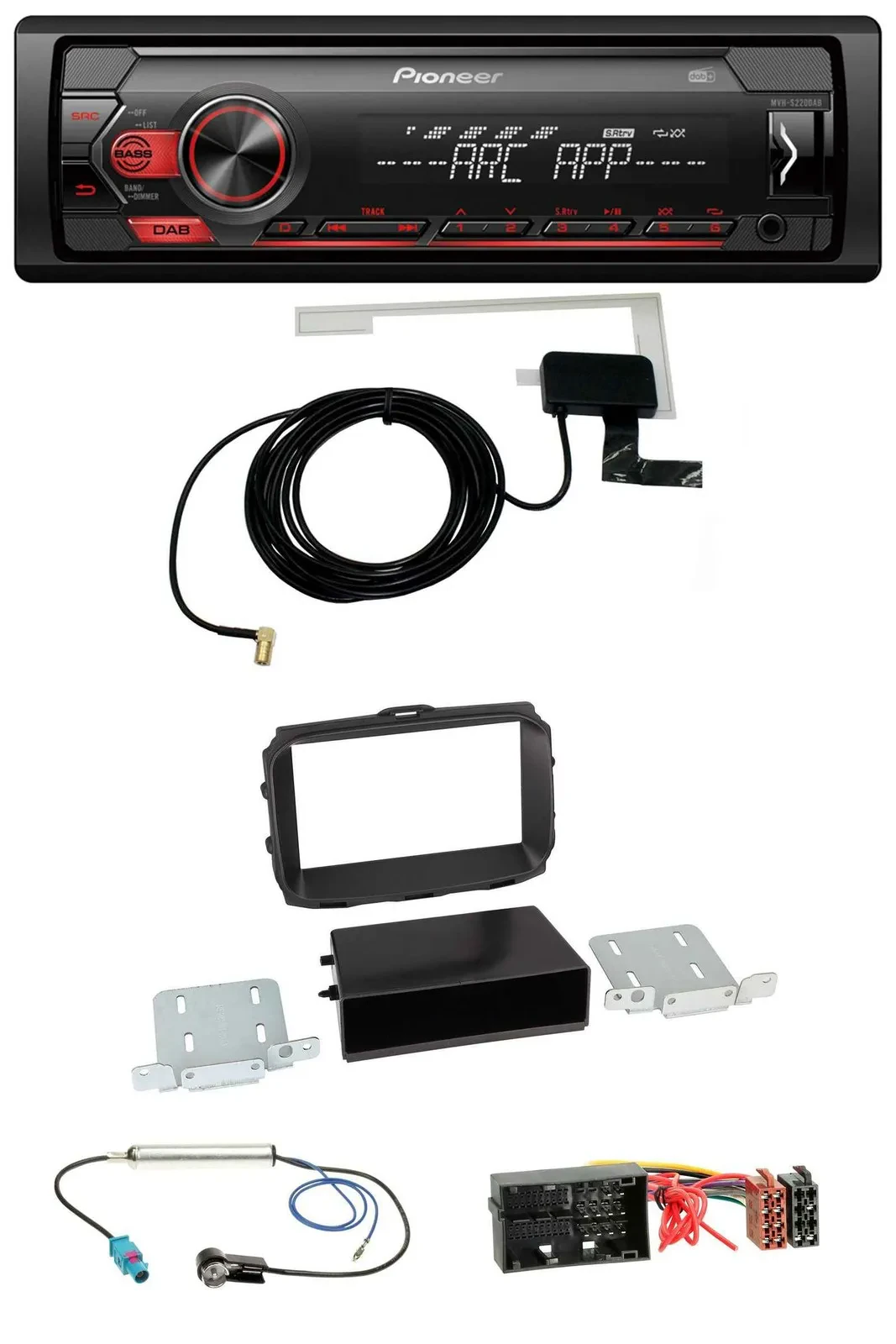 Автомагнитола Pioneer 1-DIN, USB, DAB, MP3, AUX для Alfa Romeo Giulietta 940 (Facelift)