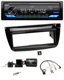 JVC Bluetooth DAB USB Lenkrad Autoradio für Fiat Doblo 2012-2015 piano