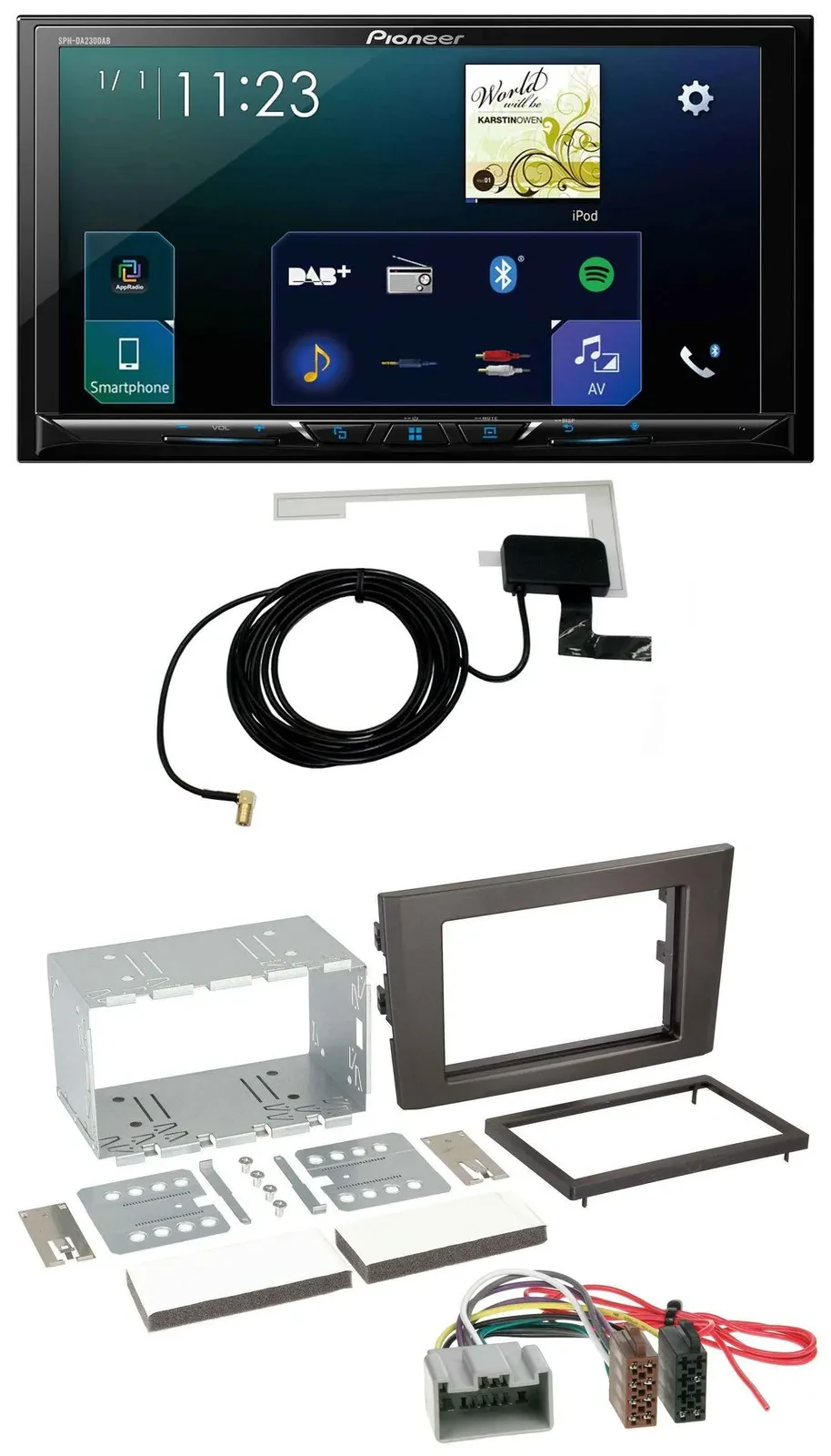 Pioneer 2DIN DAB USB MP3 Bluetooth Autoradio für Volvo XC 90 02-14 14 Pin