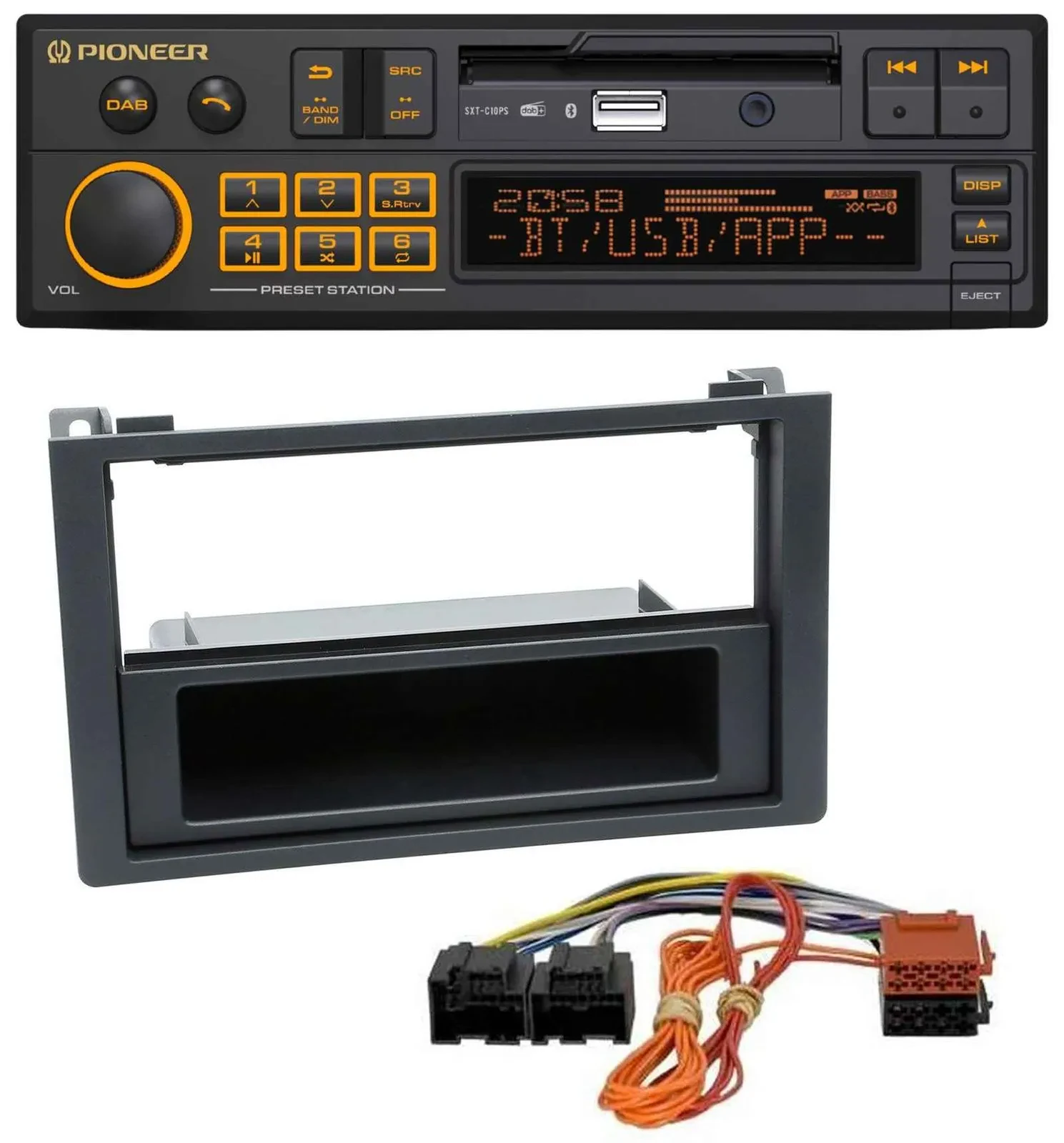 Pioneer DAB MP3 USB Bluetooth Autoradio für Saab 9.3 (ab 2006)