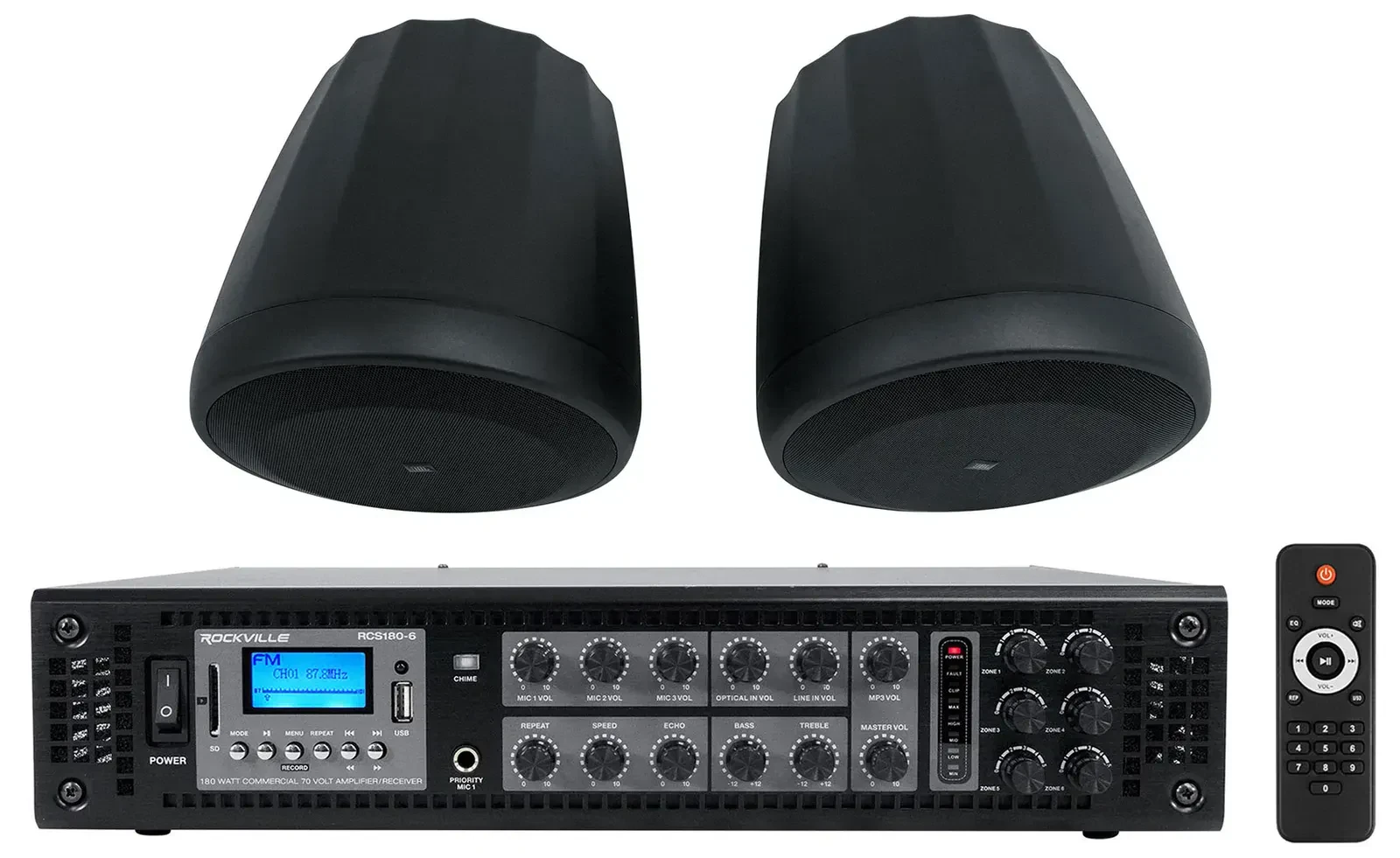 Потолочная акустика JBL Control 68HP Black с усилителем (пара)