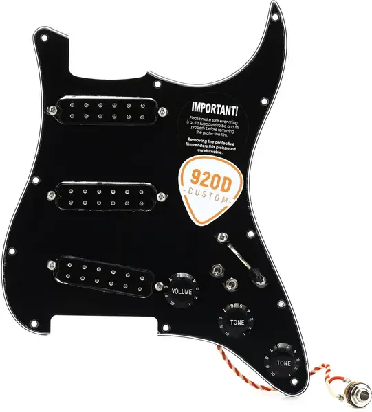 Пикгард со звукоснимателями 920D Custom Stratocaster Polyphonic Loaded Pickguard Black