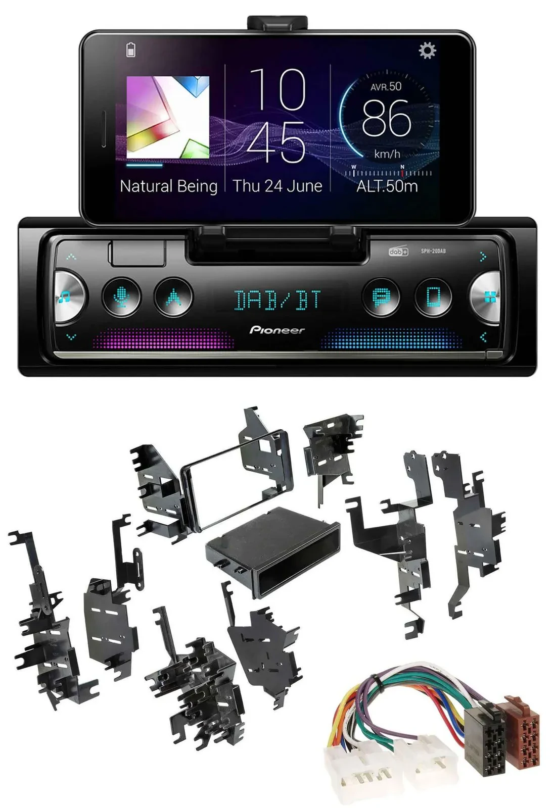 Автомагнитола для Toyota Tundra/Celica/FJ Pioneer USB, MP3, Bluetooth, DAB