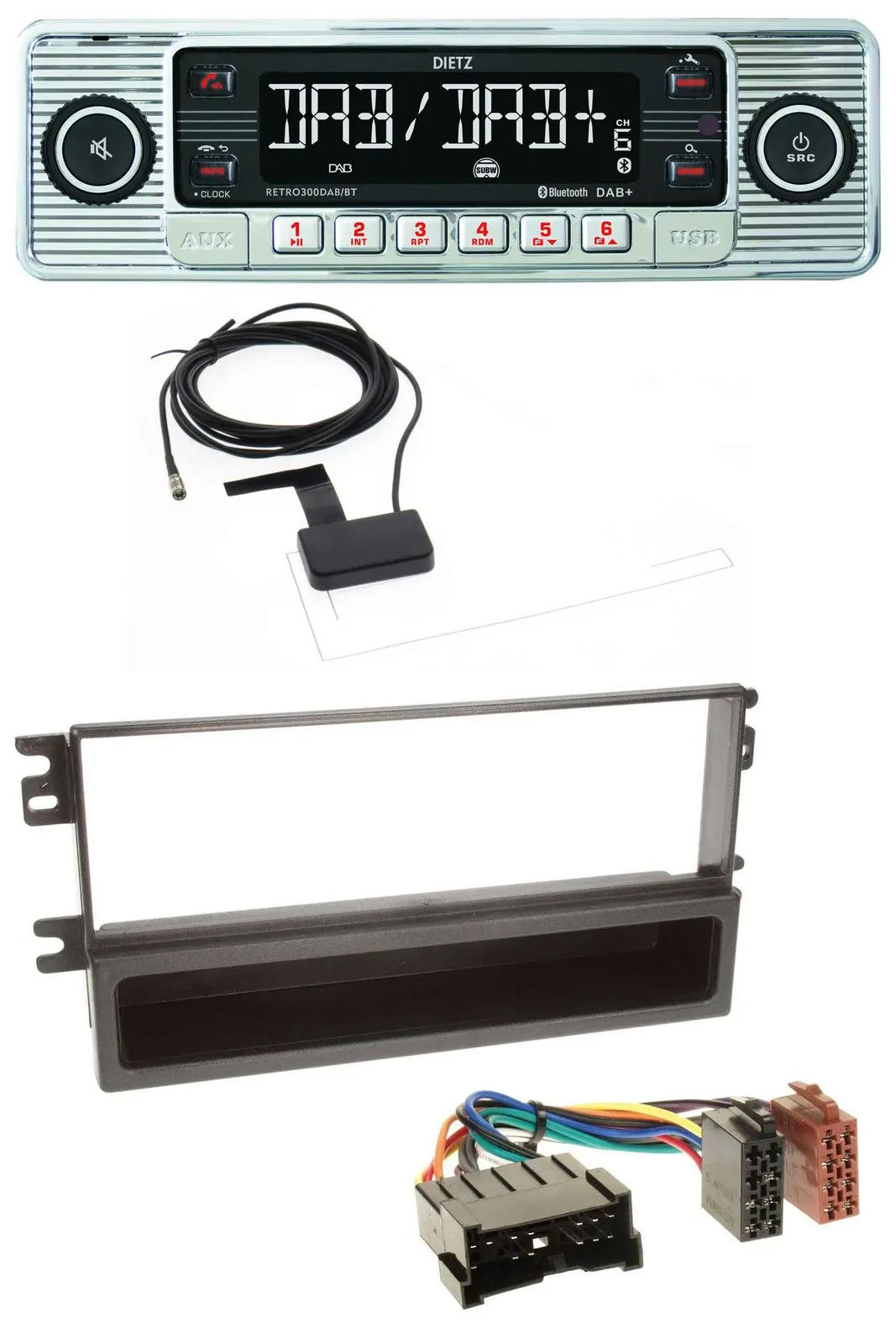 Автомагнитола Dietz Bluetooth USB MP3 DAB для Kia Shuma 2, Sephia II, Mentor