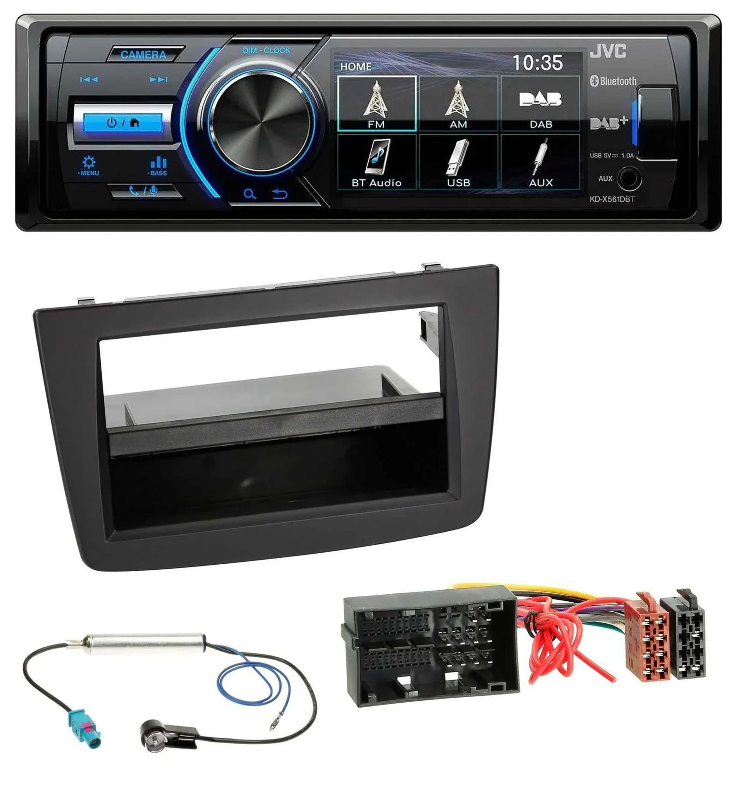 JVC Bluetooth MP3 USB DAB Autoradio für Alfa Romeo Mito 955 ab 14 schwarz