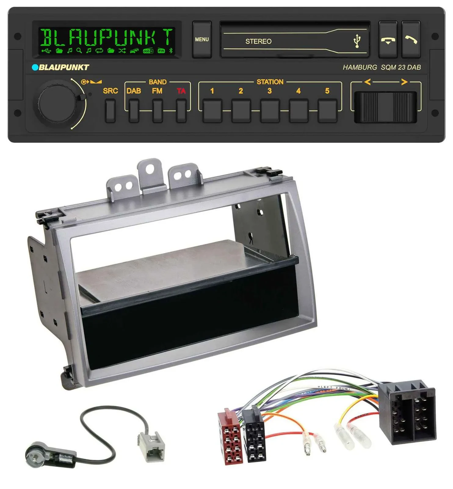 Blaupunkt USB DAB Bluetooth MP3 Autoradio für Hyundai i20 (08-11) Ablagefach