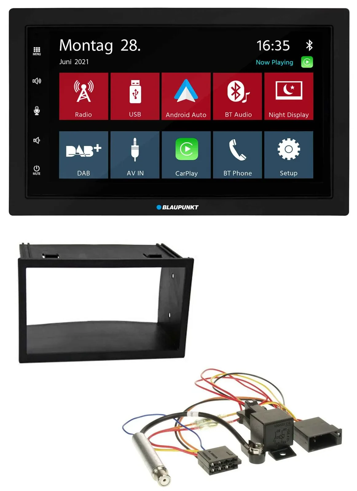 Автомагнитола для VW Blaupunkt 2-DIN Bluetooth DAB USB MP3 (Golf 4, Passat, Polo, T4, Fox)