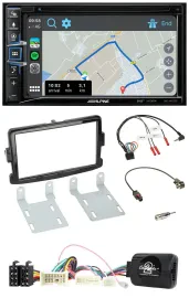 Alpine DAB TMC Bluetooth 2DIN USB Lenkrad Navigation für Dacia Sandero ab 13 pia