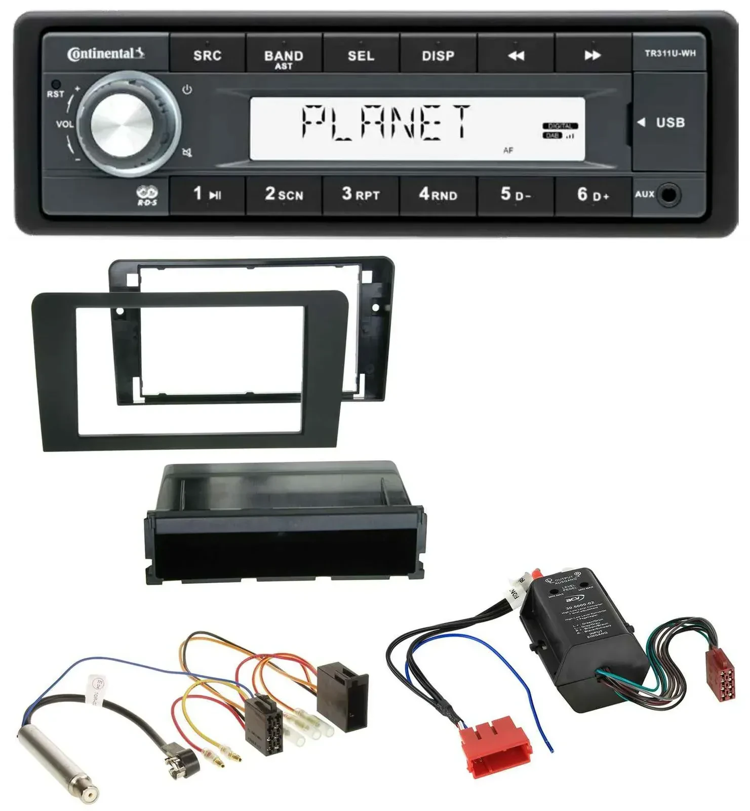 Continental USB MP3 AUX 1DIN Autoradio für Audi A3 8P 03-06 Symphony Bose Aktivs
