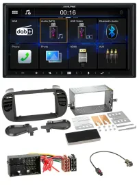 Alpine Bluetooth 2DIN MP3 DAB USB Autoradio für Fiat 500 ab 12 soft touch
